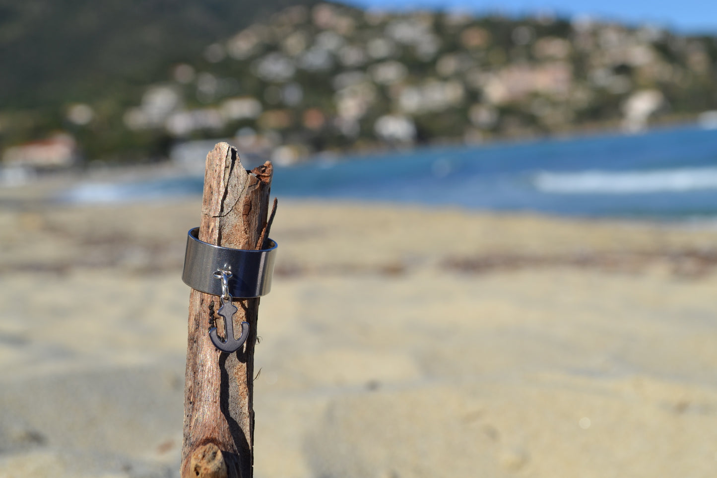 Bague ancre marine argent